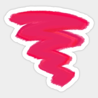 Abstract Hot Pink Brush Stroke Sticker